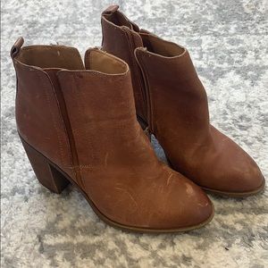 Lucky Brand brown leather booties
